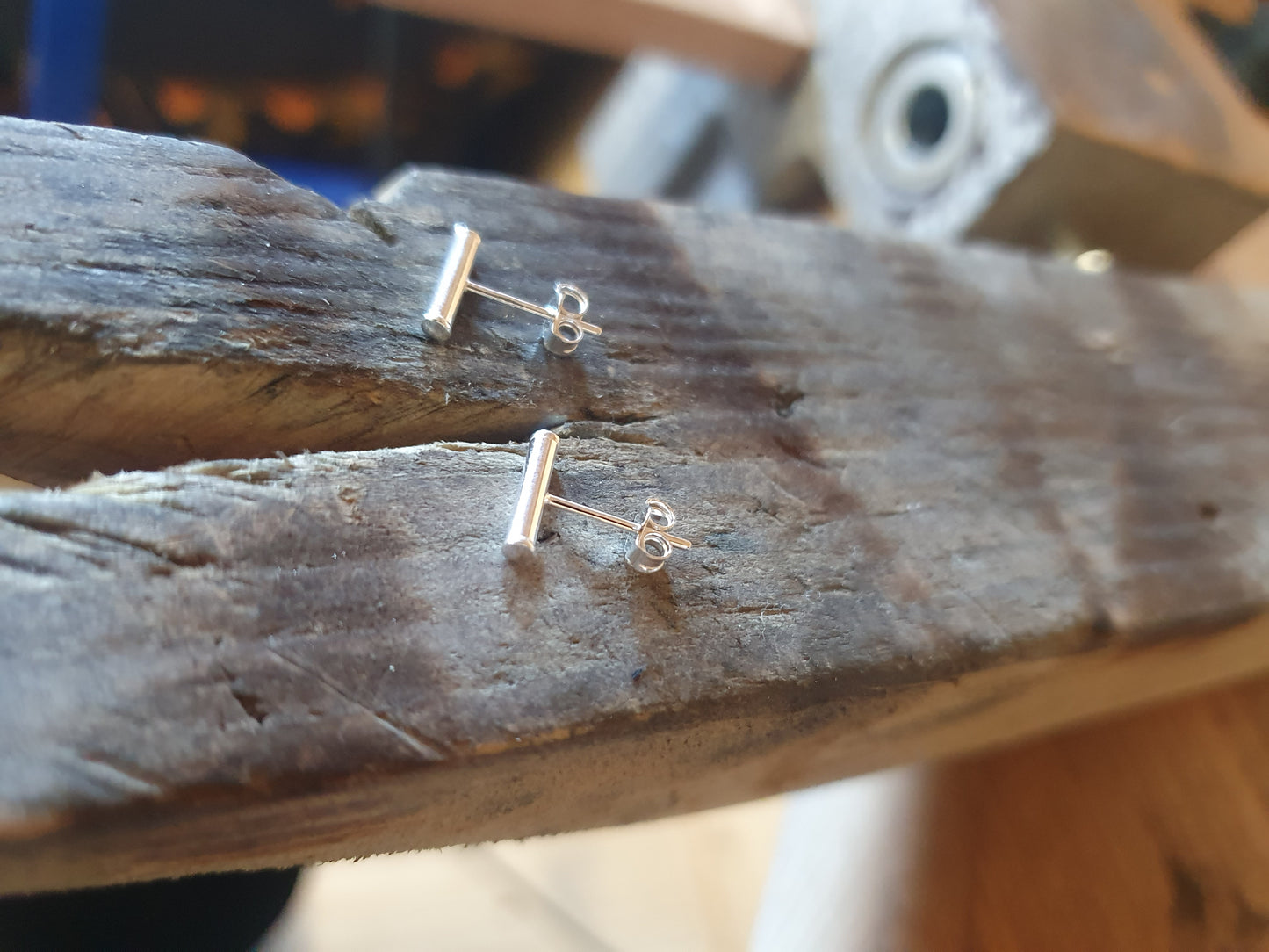 Sterling Silver Bar Studs