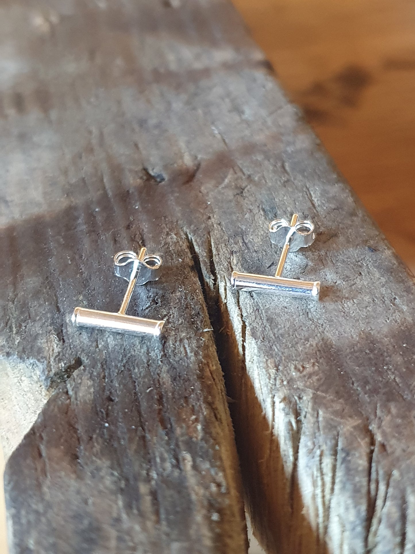 Sterling Silver Bar Studs