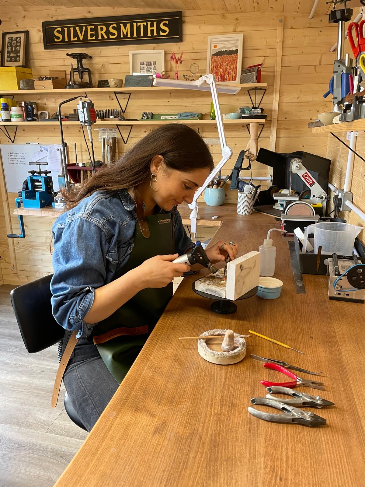 Sterling Silver Malachite Studs