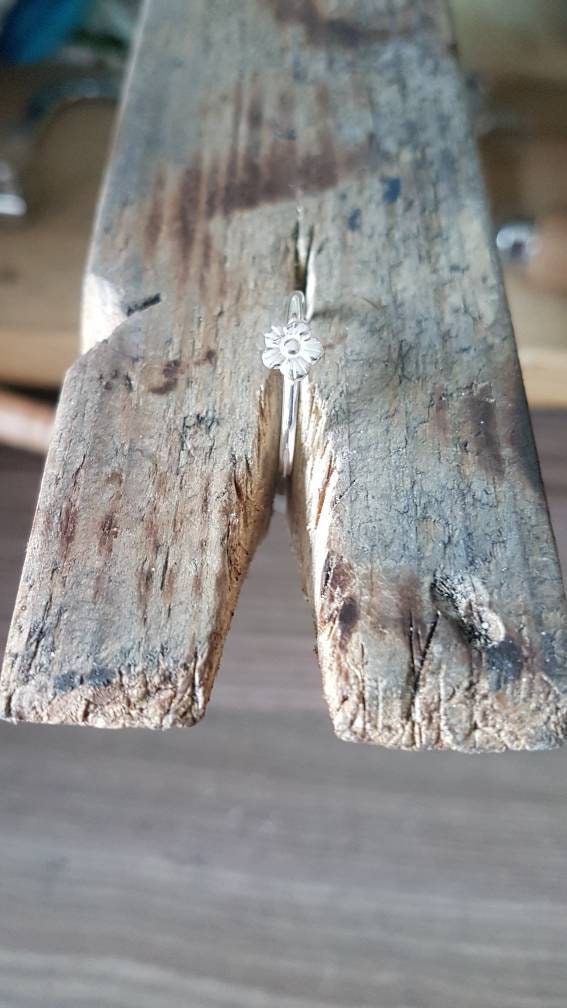 Sterling Silver Flower Stacking Ring
