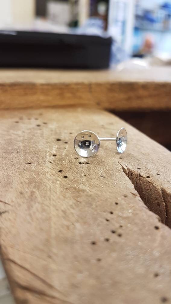 Textured Domed Silver Studs